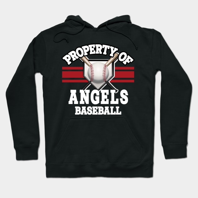 Proud Name Angels Graphic Property Vintage Baseball Hoodie by WholesomeFood